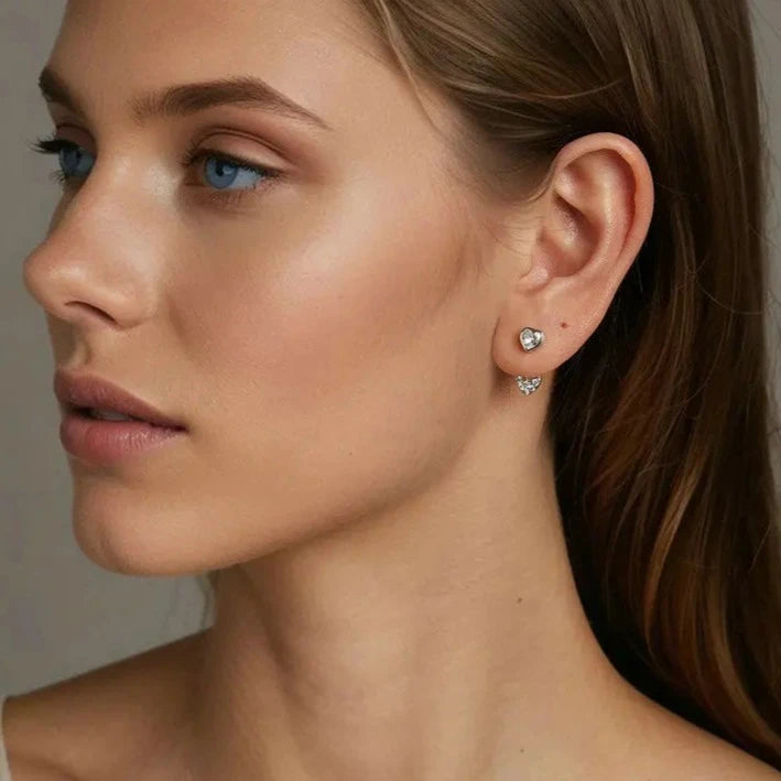 Heart Stud Earrings for Women